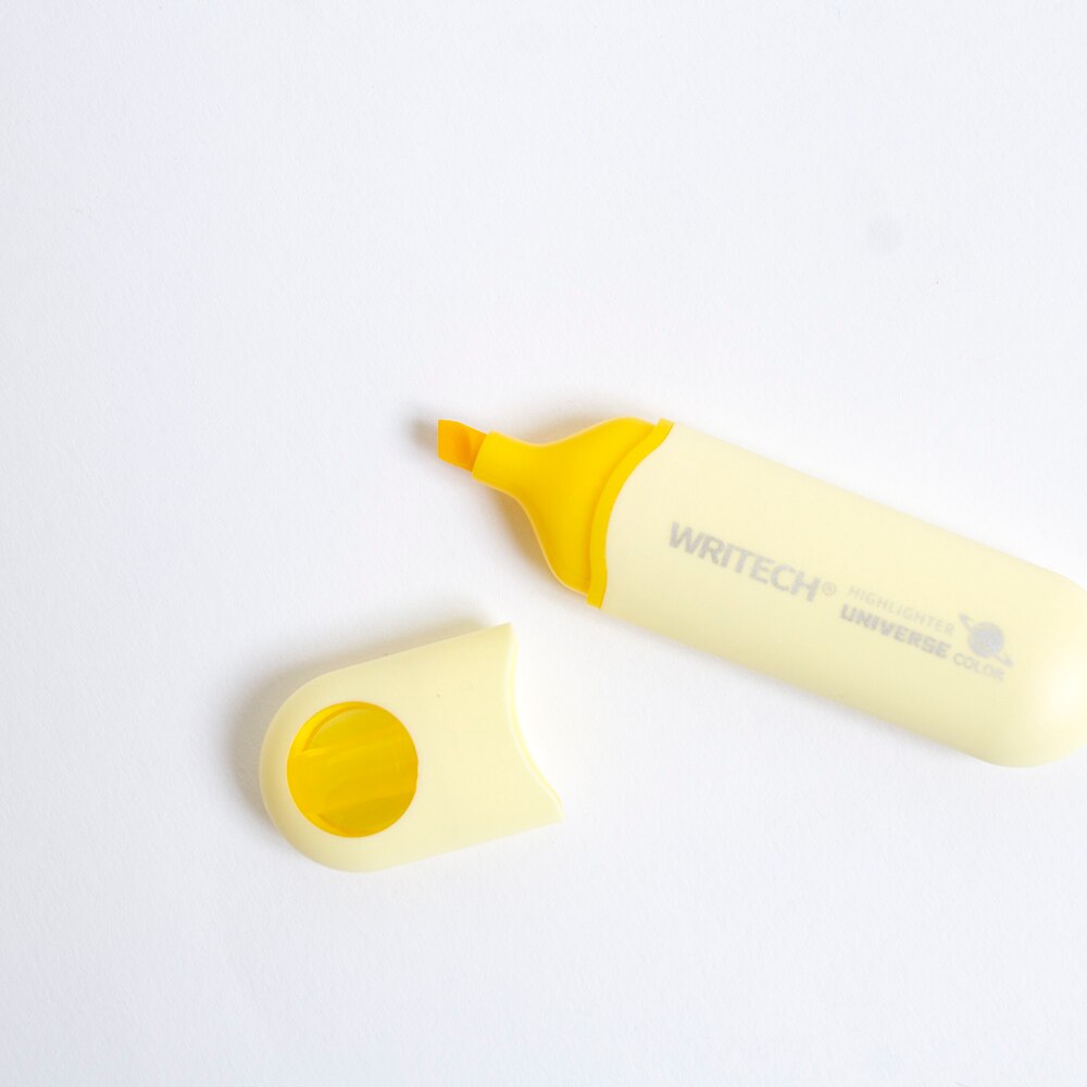 Writech, Highlighters, Art & School, Astronaut, Soft, Chisel, 714887, Yellow